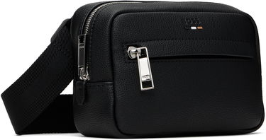Ľadvinka BOSS BOSS Pebble-Grained Faux-Leather Belt Bag Čierna | 50548019, 1