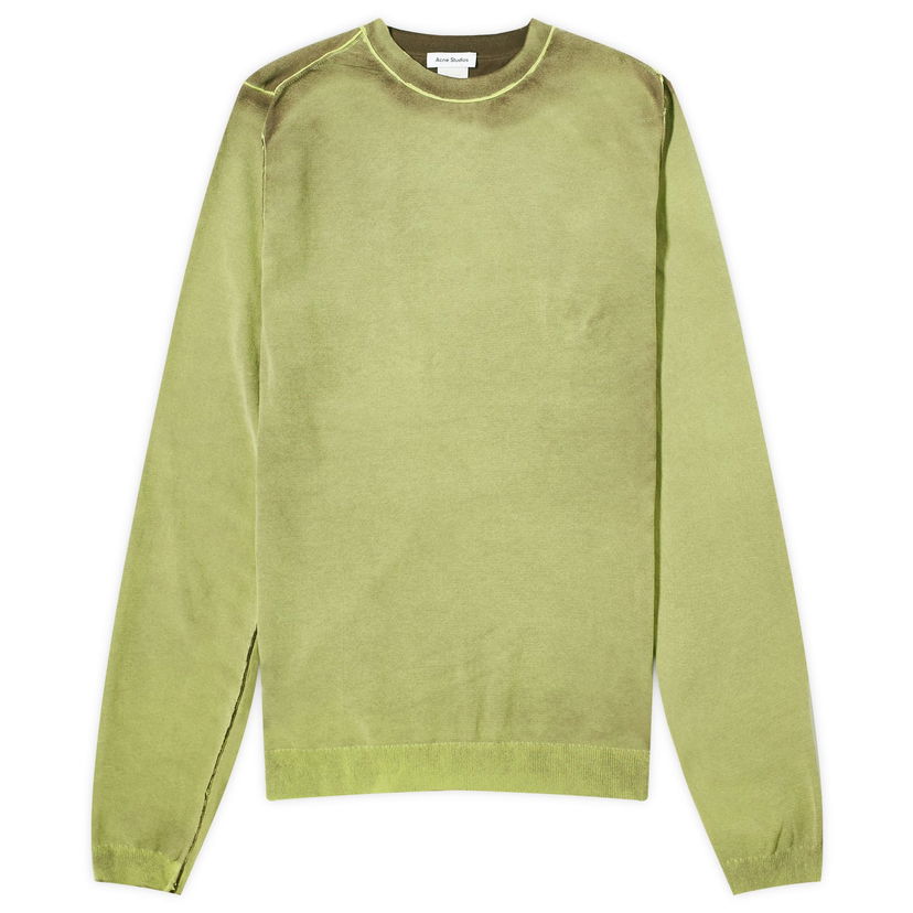 Mikina Acne Studios Fitted Logo Knit Top Zelené | A60498-ABE