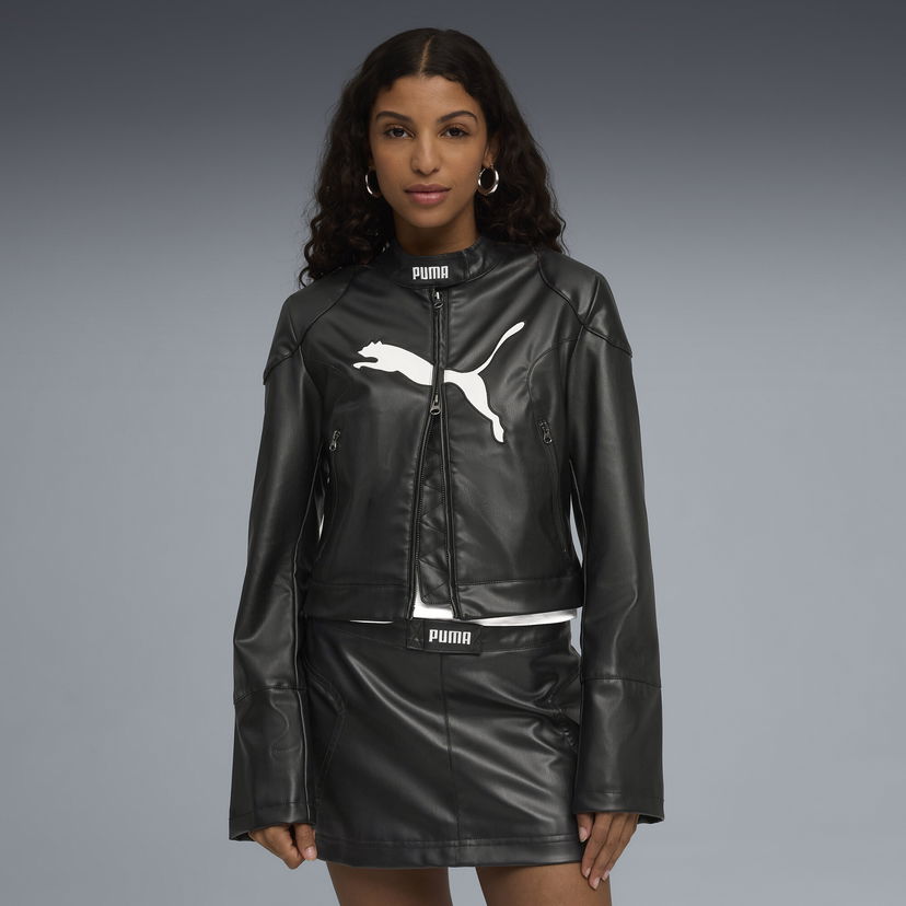 Bunda Puma FUTURE.ARCHIVE Faux Leather Jacket Čierna | 632170_01