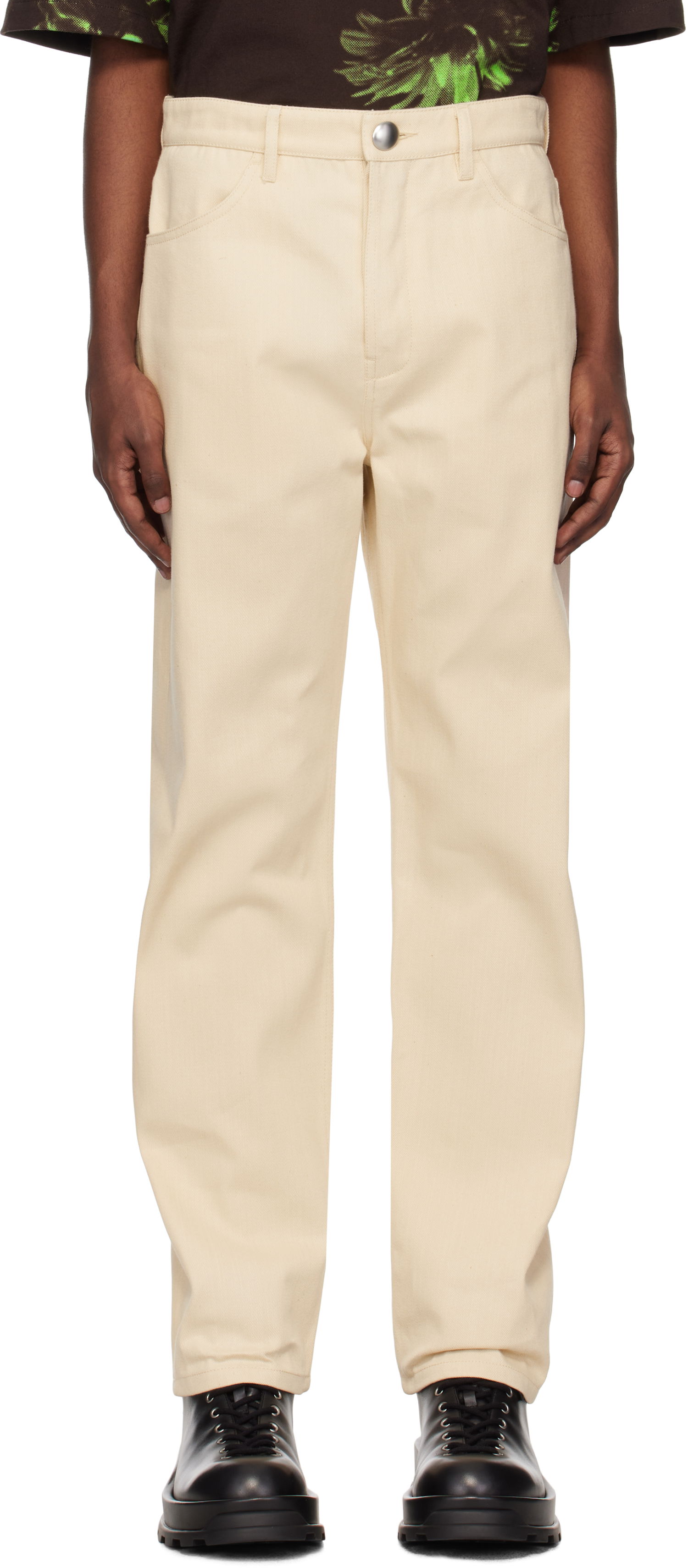 Džínsy Jil Sander Sea Island Denim Jeans Béžová | J22KA0217_J45257, 0