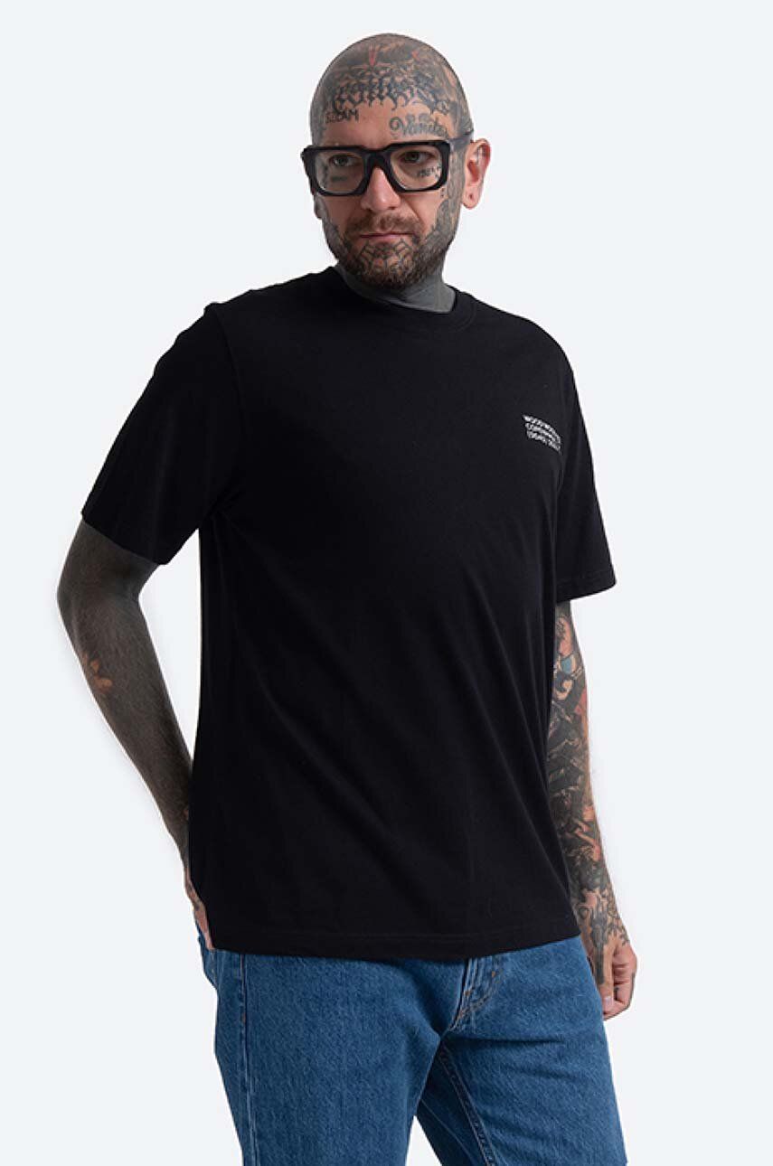 Tričko WOOD WOOD Sami Info T-Shirt With Print Čierna | 12135720.2491, 0