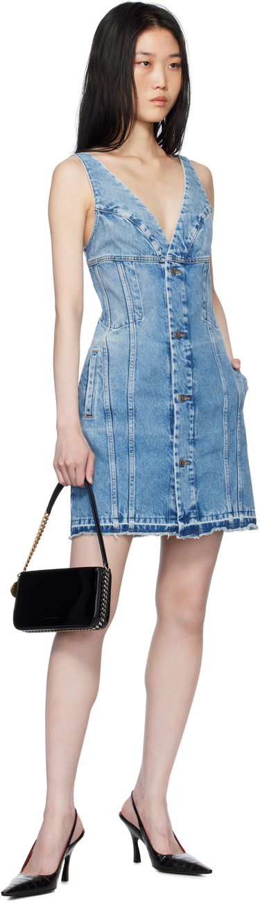 Šaty Stella McCartney Stella McCartney Vintage Wash Denim Minidress Modrá | 6D03553SQH05, 4
