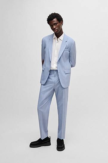Košeľa BOSS Slim-Fit Satin Shirt Biela | 50539769, 1