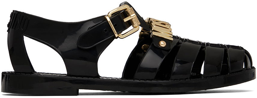 Doplnky Moschino Moschino Jelly Lettering Logo Sandals Čierna | MA16501G1I M20 000, 0