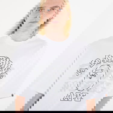 Tričko BAPE College Relaxed Fit T-Shirt Biela | 001TEL801328MWHT, 1