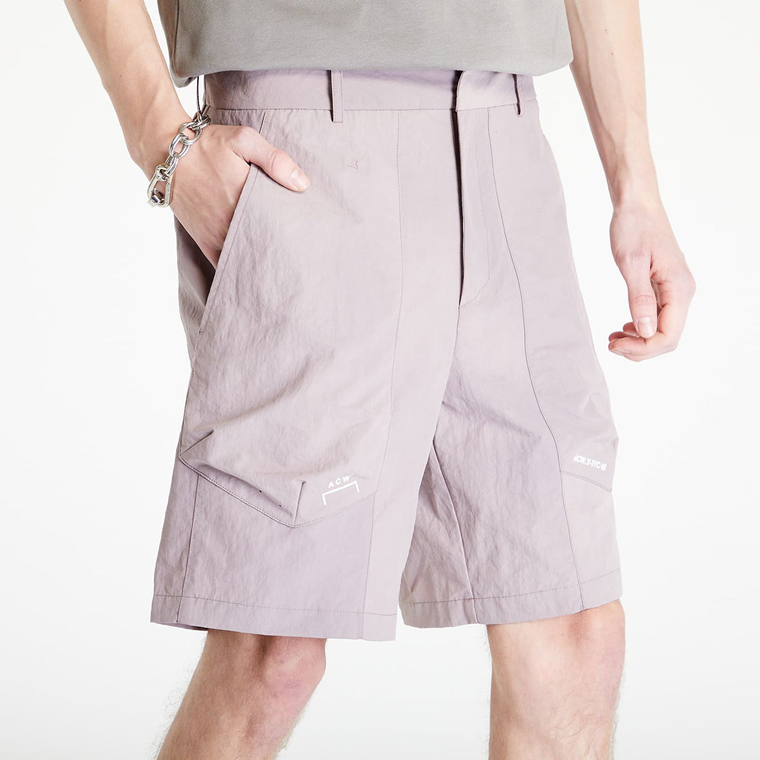Šortky A-COLD-WALL* Irregular Dye Shorts Šedá | ACWMB183 Mauve, 1
