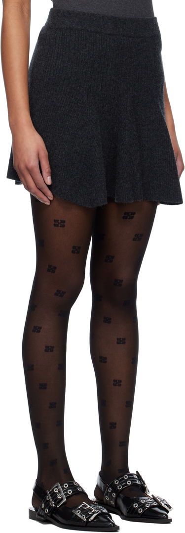 Sukňa GANNI GANNI Cashmere Blend Mini Skirt Šedá | K2420, 1