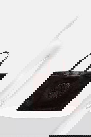 Tote bag Anine Bing Leo Embossed Leather Tote Bag Hnedá | A.13.11841, 5