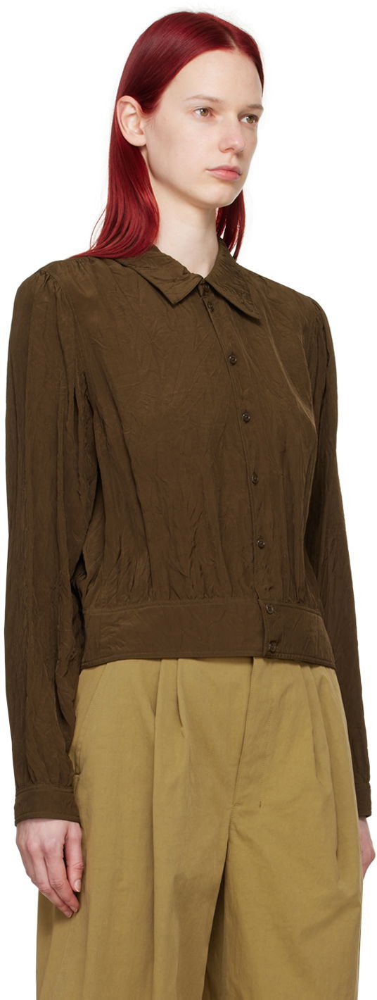 Lemaire Gathered Long Sleeve Blouse