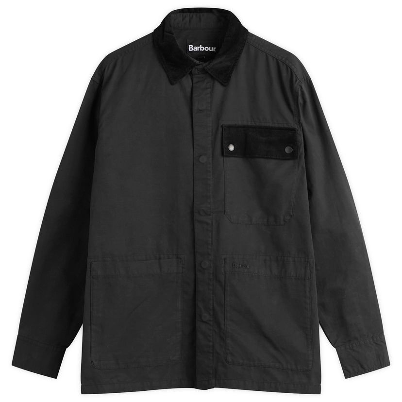 Košeľa Barbour Heritage + Silverbay OS Twill Overshirt, Size Large Čierna | MOS0438BK31