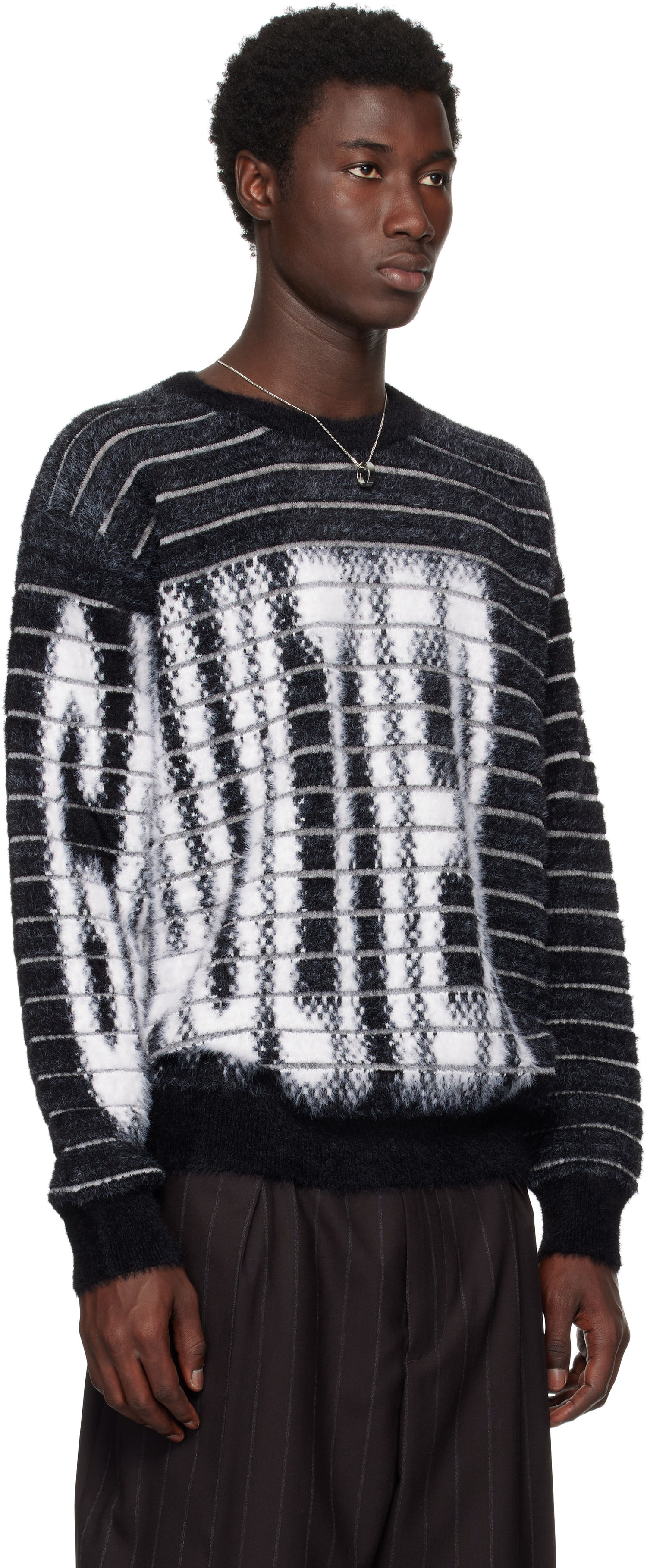 Sveter Jean Paul Gaultier Jean Paul Gaultier Jacquard 'Gaultier' Sweater Čierna | 25/03-W-PO013-K004-0001, 1