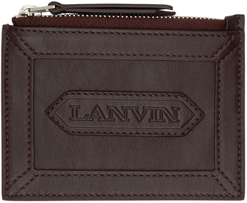 Peňaženka LANVIN Burgundy Zipped Card Holder Béžová | LM-SLSWZ4-PIEN-A24, 0