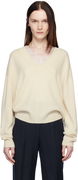 ANINE BING Lee Lace-Trim V-Neck Sweater