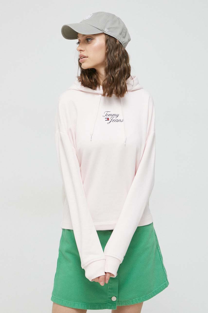 Mikina Tommy Hilfiger Jeans Essential Boxy Fit Logo Hoody Ružová | DW0DW15410.PPYX, 0