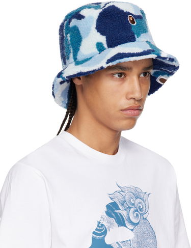 Klobúk BAPE A Bathing Ape ABC Camo Boa Fleece Bucket Hat Modrá | 001HTK801006M, 1
