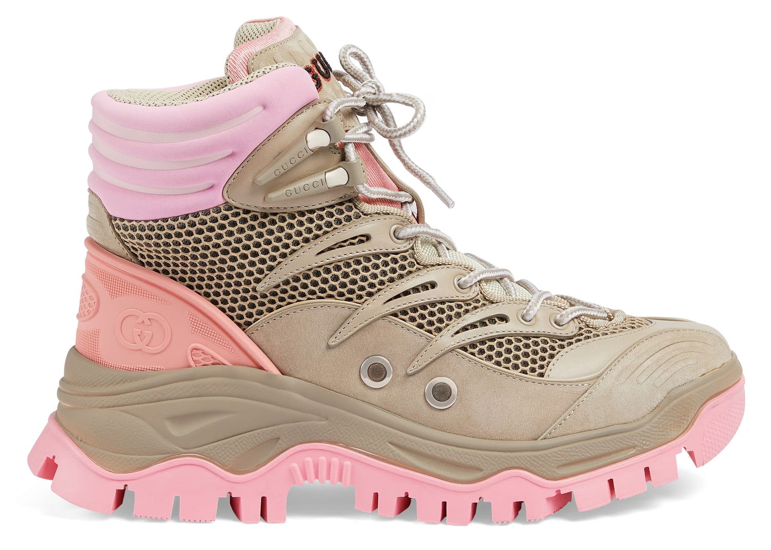 Tenisky a topánky Gucci Lace Up Ankle Boot Beige Pink (Women's) Béžová | 700256 2KD20 9597, 0