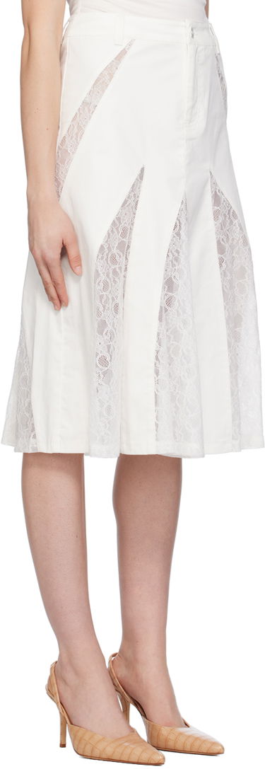 Sukňa Miaou Miaou Anita Lace Midi Skirt Biela | 4058SPSDOV, 1