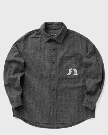 Košeľa Fucking Awesome Oversized Wool Flannel Shirt Šedá | PN20039-SHADOW-PLAID, 0