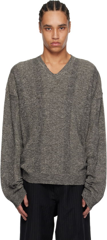 Sveter Maison Margiela Maison Margiela V-Neck Sweater Šedá | S50HN0012 M13097, 0
