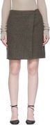Felted Wrapover Miniskirt