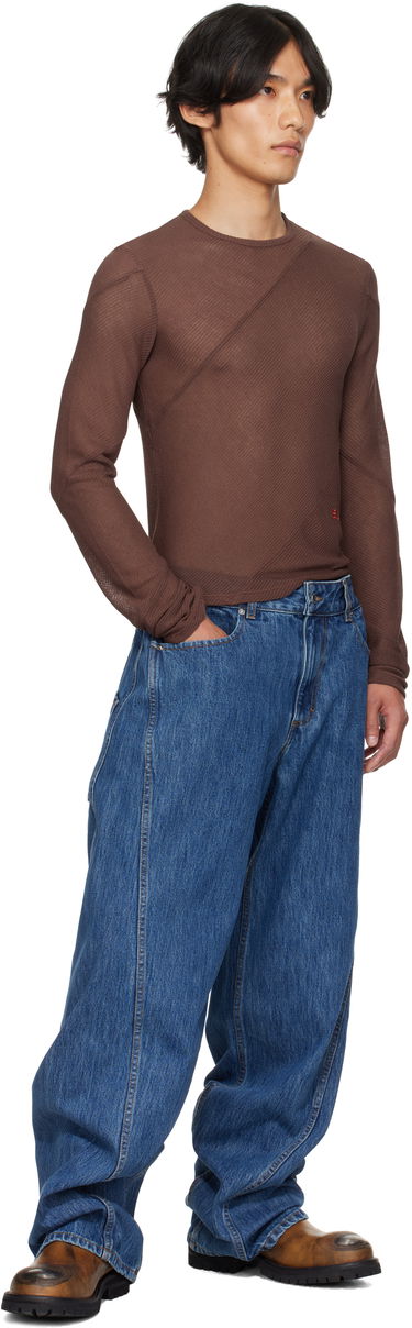 Tričko Eckhaus Latta Eckhaus Latta Spiral Long Sleeve T-Shirt Hnedá | 1107-EL-PF25-W, 3