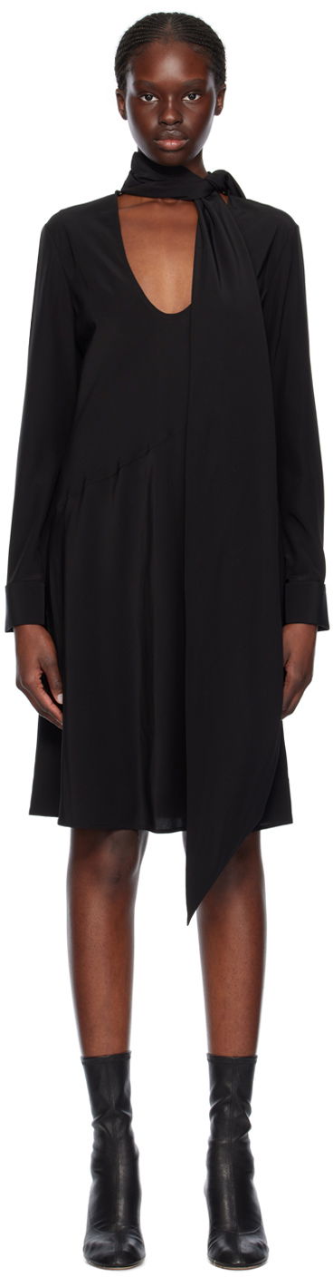 Šaty Helmut Lang Helmut Lang Scarf Midi Dress Čierna | O01HW605, 0