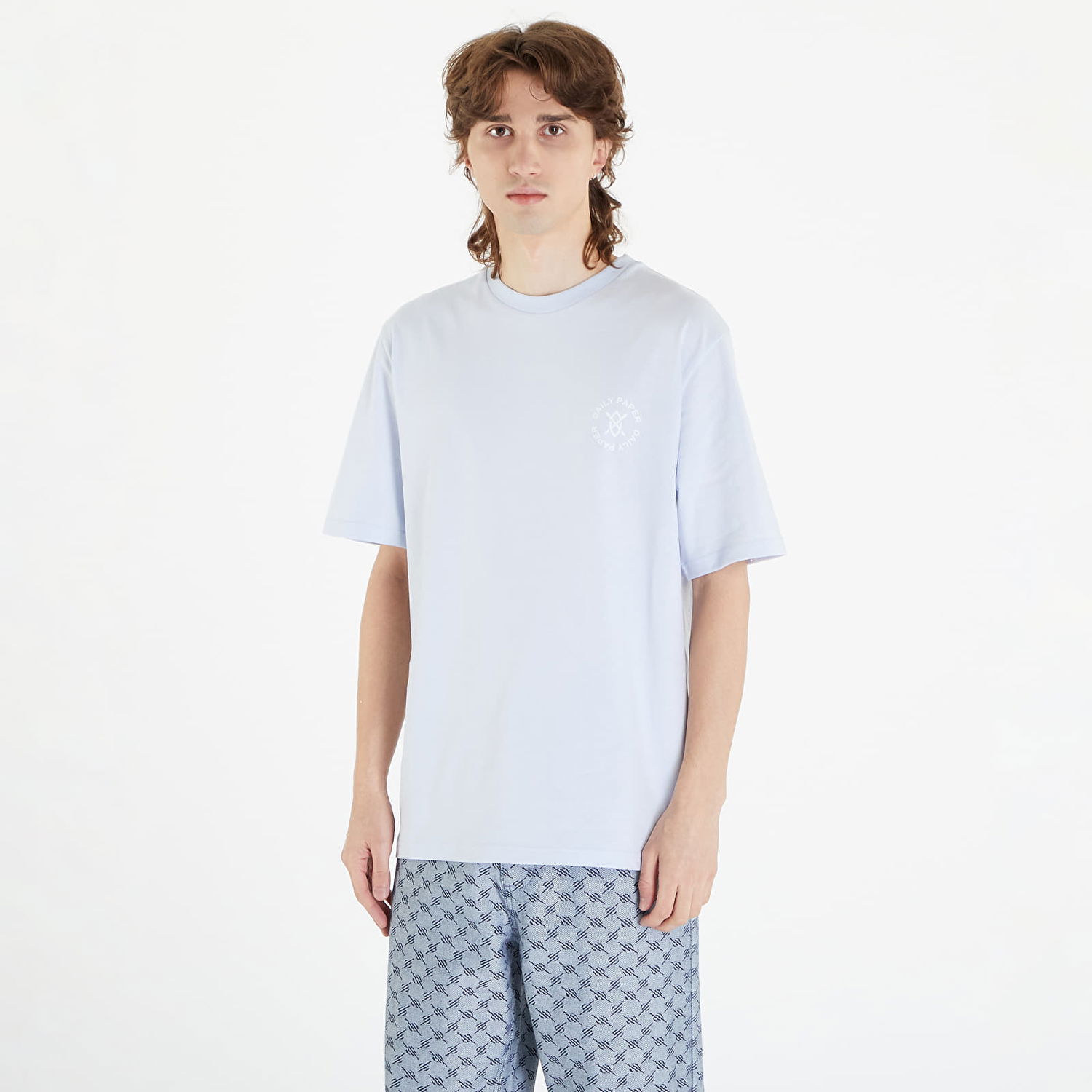 Tričko DAILY PAPER Circle Short Sleeve T-Shirt Tyrkysová | 2412008, 0