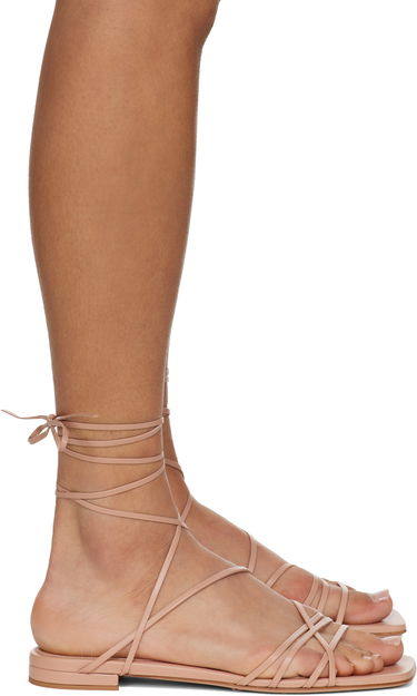 Doplnky Gianvito Rossi Gianvito Rossi Nappa Lace-Up Sandals Béžová | G32508-05RIC-NAP, 0