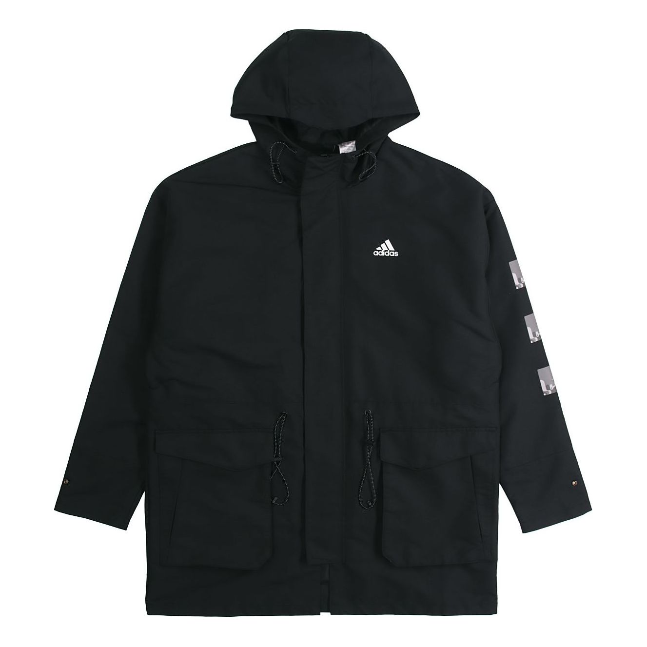 Parka adidas Originals Hooded Fleece Lined Woven Jacket Čierna | H37917, 0