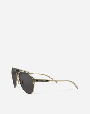 Slnečné okuliare Dolce & Gabbana Gold-Tone Aviator Sunglasses Čierna | VG2257VM4879V000, 1