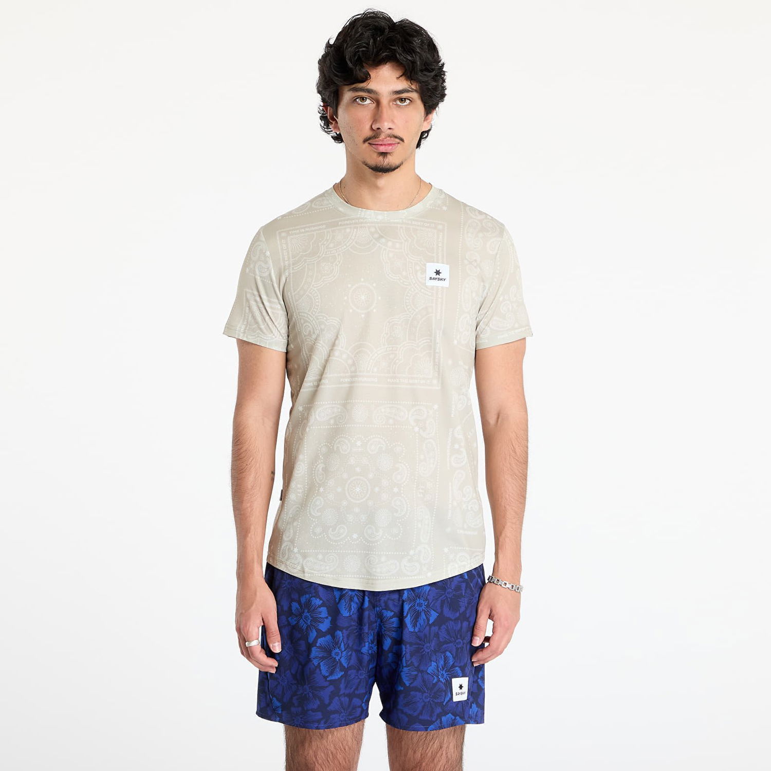 Tričko Saysky Paisley Combat T-shirt Beige Paisley AOP Béžová | MMRSS03C1021, 0