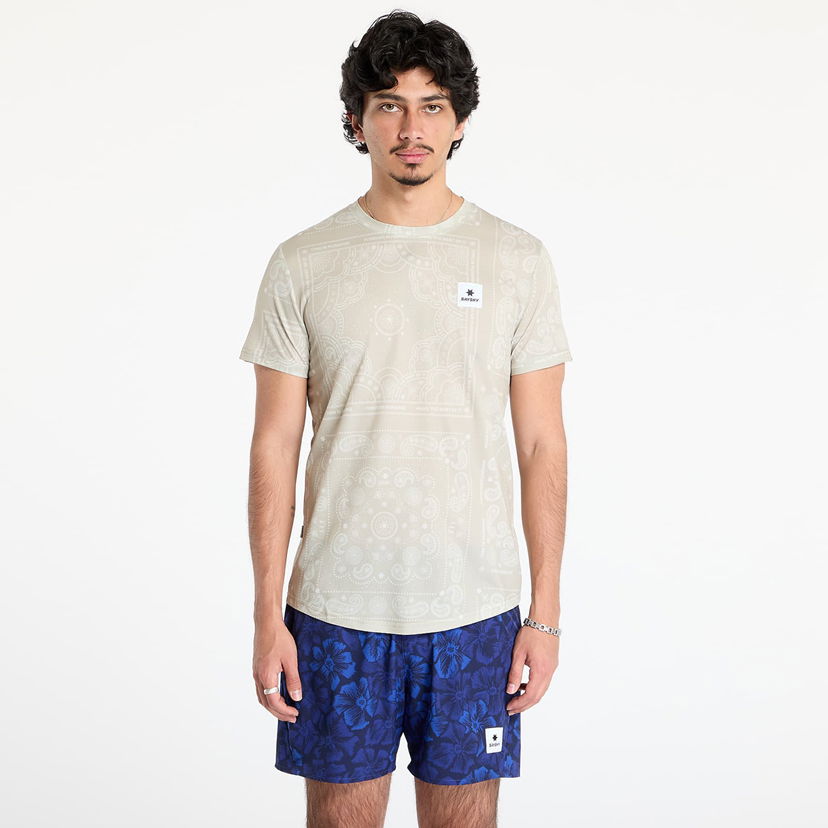 Tričko Saysky Paisley Combat T-shirt Beige Paisley AOP Béžová | MMRSS03C1021