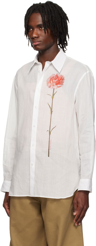 Košeľa Simone Rocha Simone Rocha Carnation Print Easy Shirt Biela | 5185P31A 1210, 3