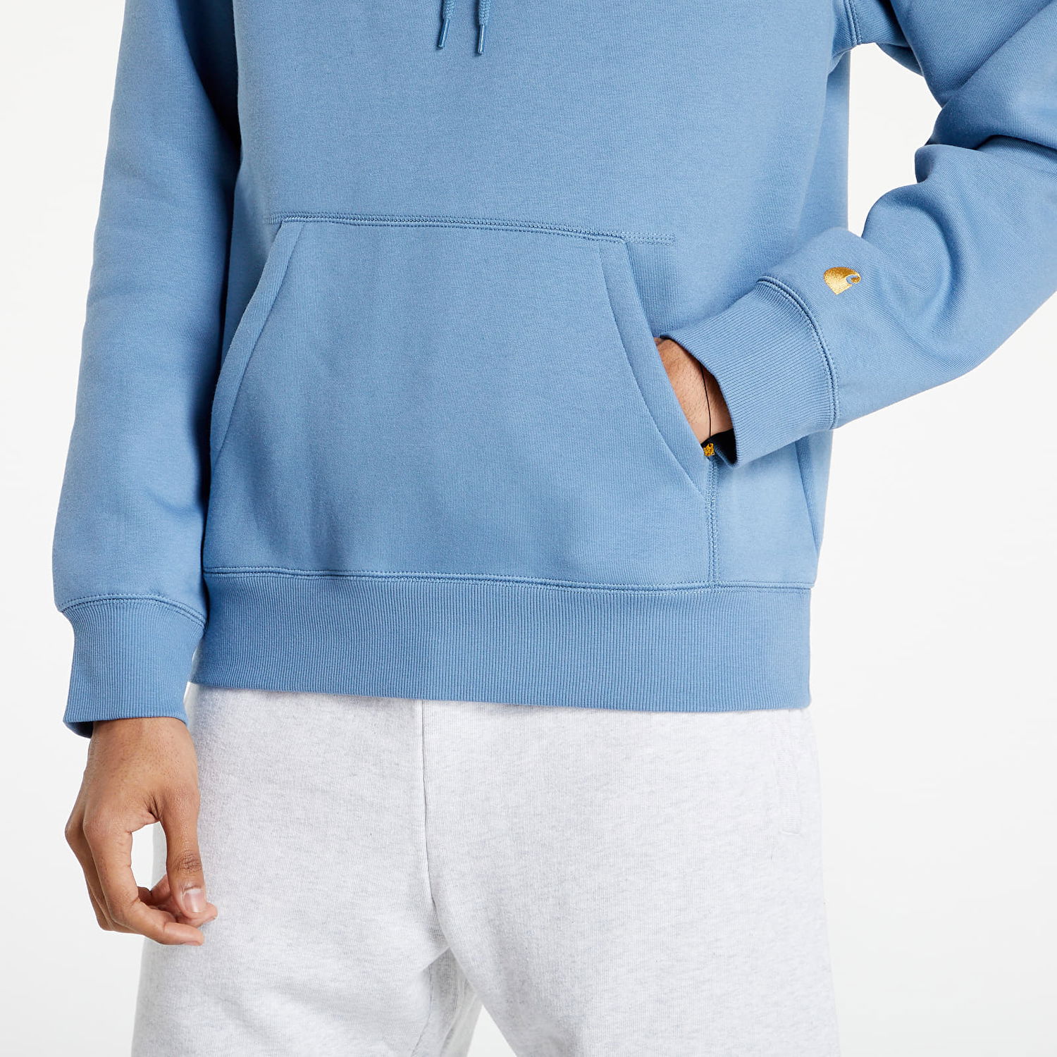 Mikina Carhartt WIP Hooded Chase Sweat Modrá | I026384.0O6XX, 1