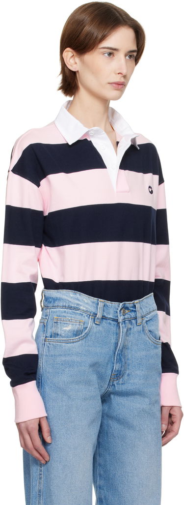 Polo tričko Coperni Coperni Striped Rugby Shirt Ružová | COPJS116F5026, 1