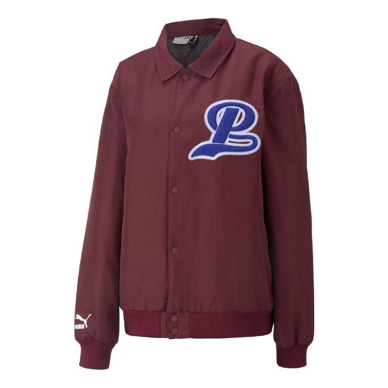 Bunda Puma Team Bomber Button Down Jacket Fialová | 539272-42, 0