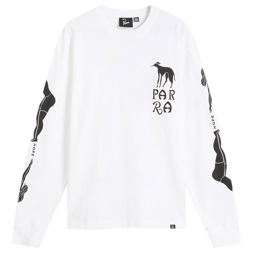 Tričko By Parra Parra Dog Training Graphic Long Sleeve T-Shirt Biela | 54110-WHT