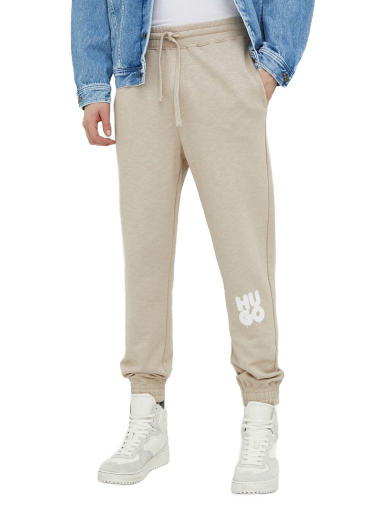 Tepláky BOSS Cotton-Terry Tracksuit Bottoms Béžová | 50490506