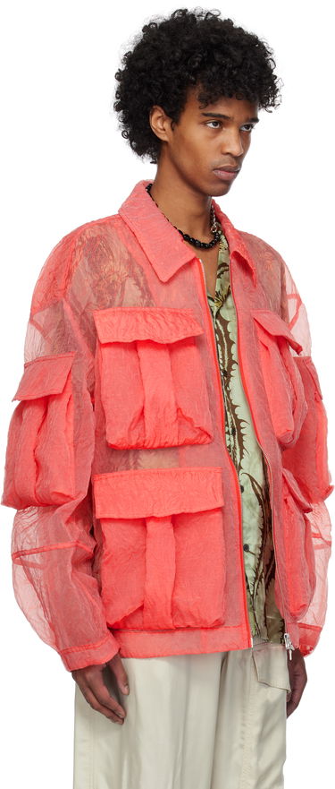 Bunda Dries Van Noten Dries Van Noten Crinkled Pocket Jacket Oranžová | 251-020529-1277, 1