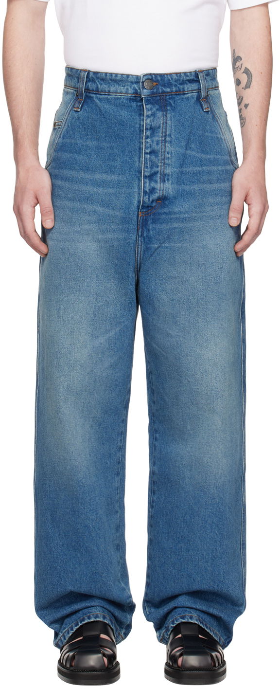 Džínsy AMI Alex Fit Jeans Navy | HTR102.DE0001, 0