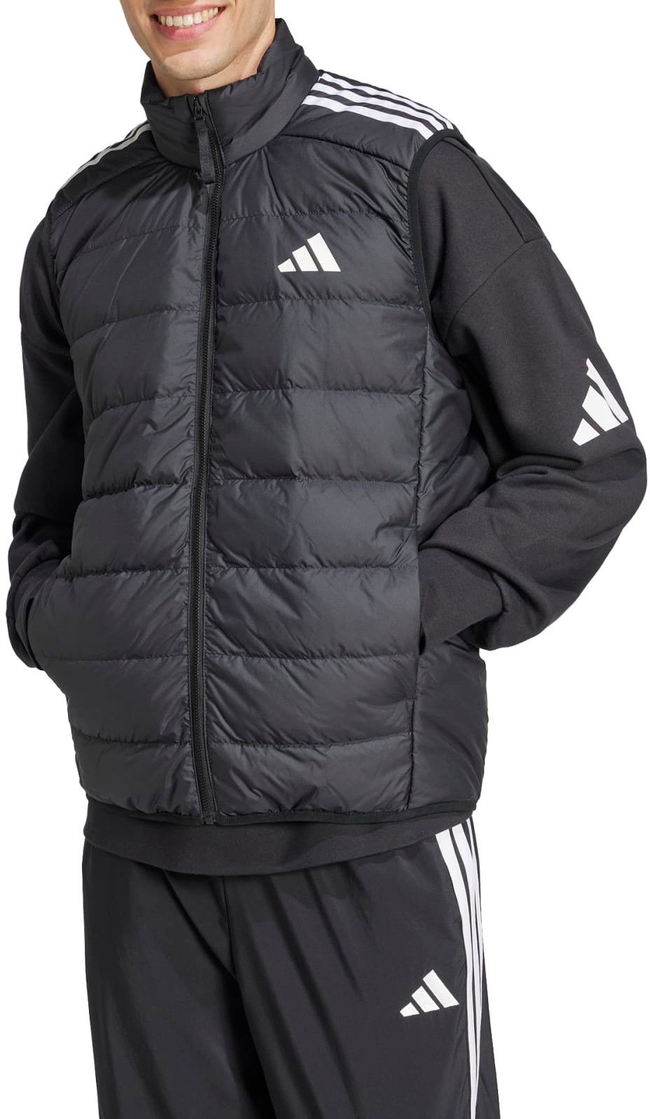 Vesta adidas Originals Essentials 3-Stripes Light Down Vest Čierna | jj1203, 1