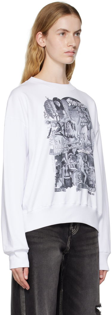 Mikina We11done Movie Collage Graphic Sweatshirt Biela | WD-TS3-22-743-U-WH, 1