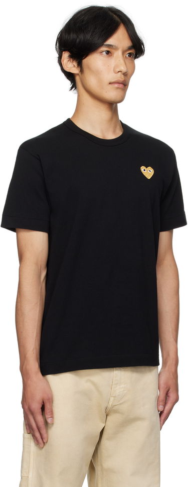 Tričko Comme des Garçons COMME des GARÇONS PLAY Heart Patch T-Shirt Čierna | AZ-T216-051, 1