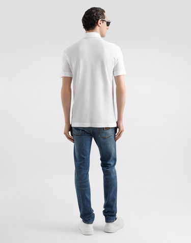 Polo tričko Dolce & Gabbana Dolce & Gabbana Cotton Polo Shirt with Metal Logo Tag Biela | G8SN1TFU7ENW0800, 2
