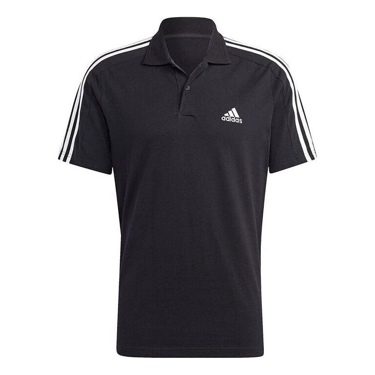 Polo tričko adidas Originals Embroidered Logo 3-Stripes Polo Čierna | IC9310