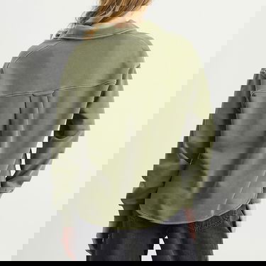 Mikina CLOSED Long Sleeve Polo Sweatshirt with Layered Hem Zelené | C95667-47V-13-657, 3