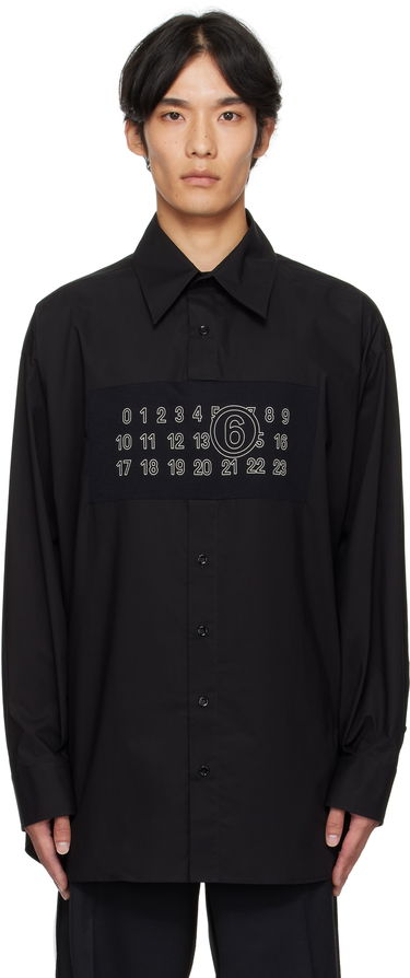 Košeľa Maison Margiela MM6 Maison Margiela Long Sleeve Shirt with Numbers Print Čierna | SH0NH0014 M35256, 0