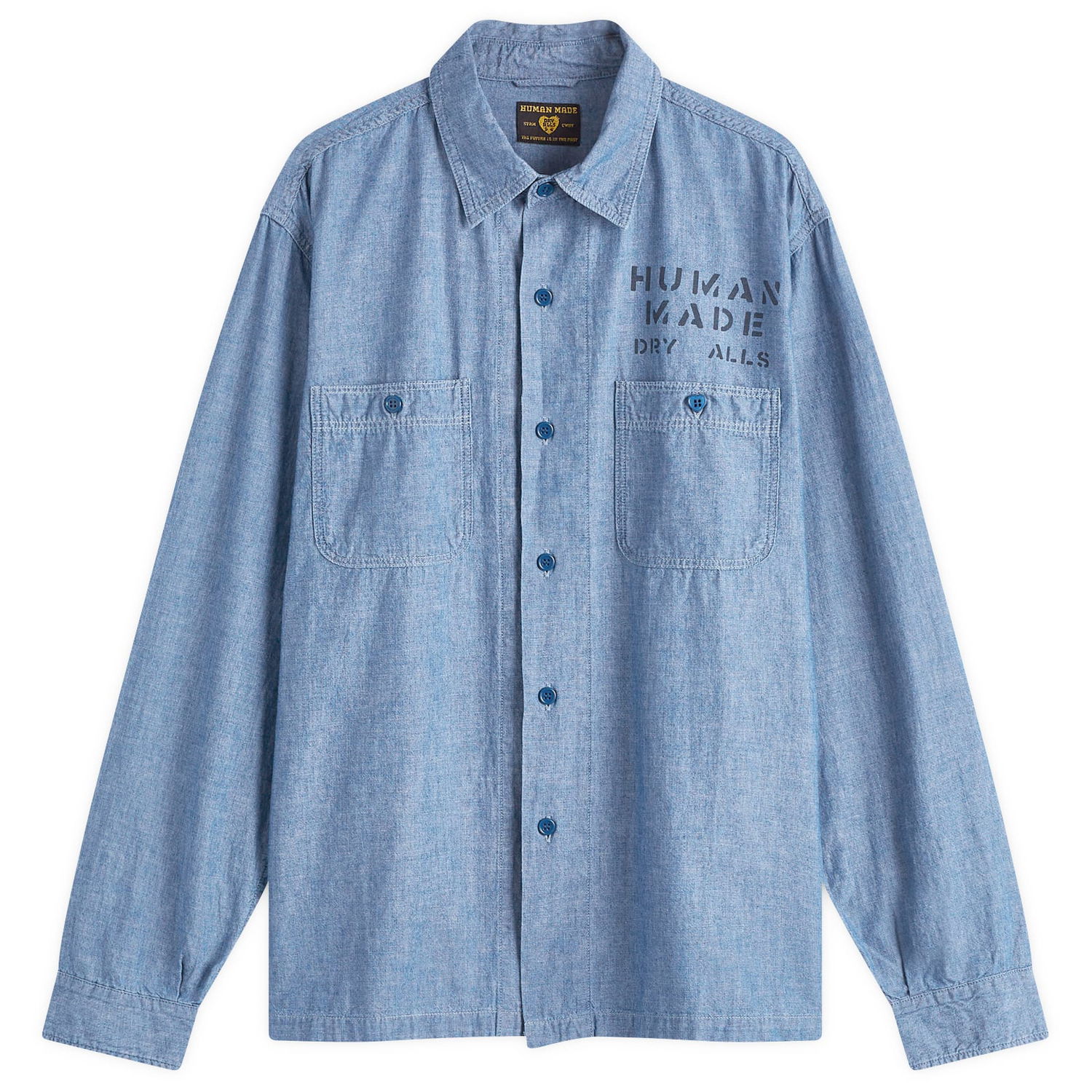 Košeľa Human Made Military Chambray Shirt Modrá | HM28SH001-IN, 0