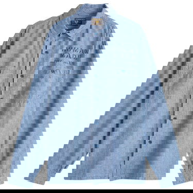 Košeľa Human Made Military Chambray Shirt Modrá | HM28SH001-IN, 0