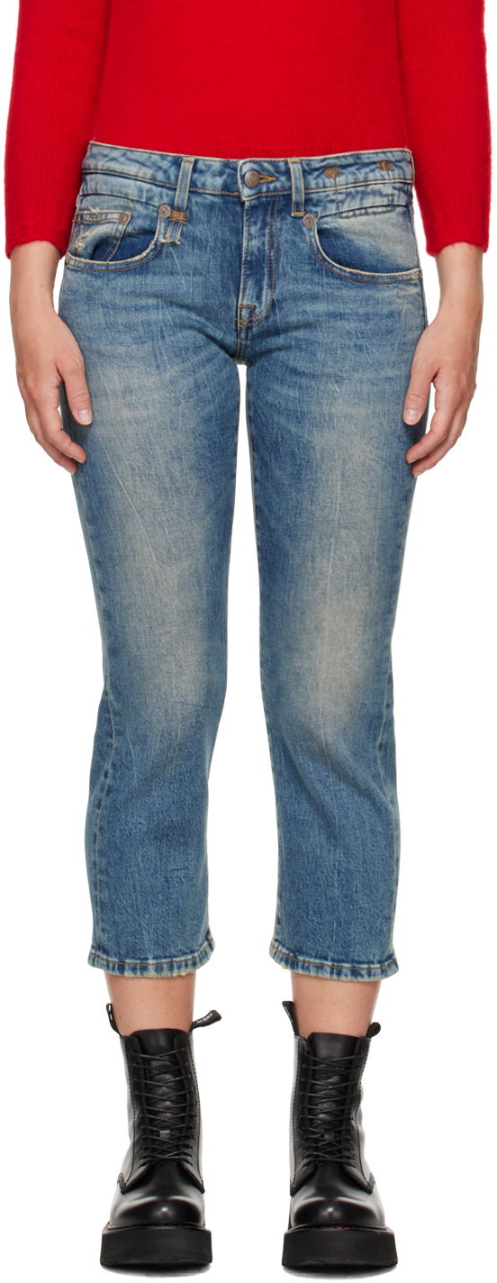 Džínsy R13 R13 Boy Straight Jeans Modrá | R13W0091-D081A, 0